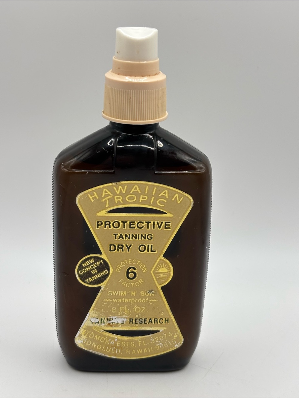 Vintage Hawaiian Tropic 6 SPF Protective Tanning Dry Oil Spray 8 fl oz